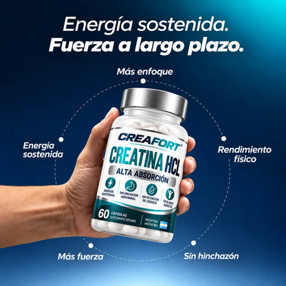 Creafort - Cápsulas de Creatina HCL